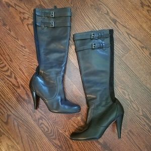 Cole Haan Tall Black Leather Boots